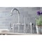 Kingston Brass KS2331KL Industrial Style Bridge Kitchen Faucet with Brass Sprayer, Polished Chrome KS2331KL - alternate 2